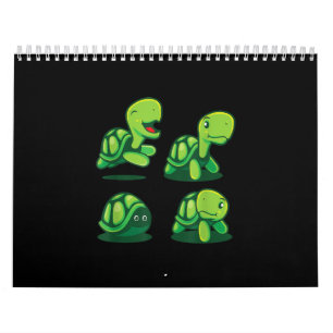 Cute Schattig Green Turtle Funny Turtle Tortoise Kalender
