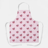 Cute Schattig Valentijnsdag Red Hearts Pattern | Schort (Voorkant)