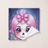 Cute Schedel Handdoek (Wasdoekje)