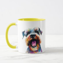 Cute Schnauzer - Colorful Dog Design