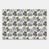 Cute Schnauzer Dog Patterned Art Inpakpapier Vel (Voorkant)