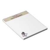 Cute  Schnauzer Dog & Pet Pset Pattern Notitieblok (Schuin)