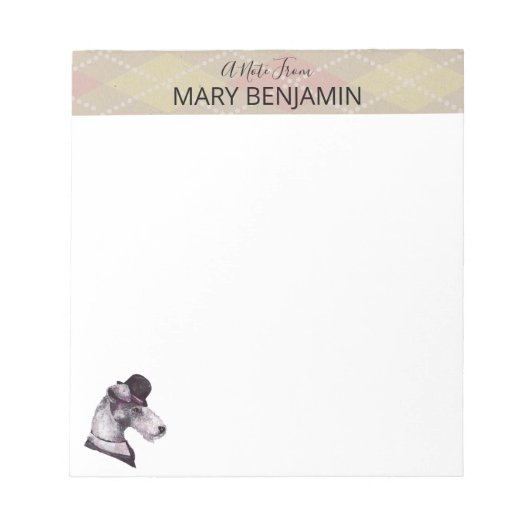 Cute  Schnauzer Dog & Pet Pset Pattern Notitieblok (Voorkant)