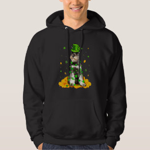 Cute Schnauzer Dog St Patricks Day Irish Shamrock Hoodie