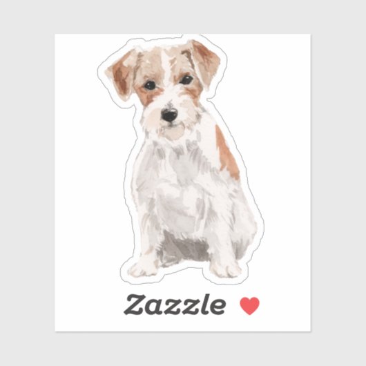 Cute Schnauzer dog waterverven afbeelding Sticker (Vel)