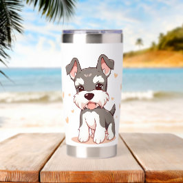 Cute Schnauzer Geïsoleerde Drinkbeker