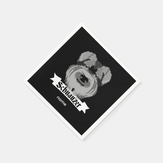 Cute Schnauzer Servet (Hoek)