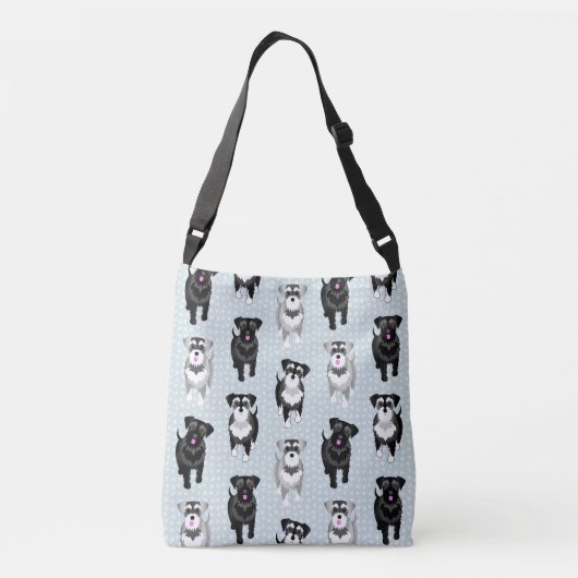 Cute Schnauzers Crossbody Tas (Achterkant)