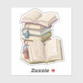 Cute School Book Fun Lecture Vinyl Stickers (Feuille)