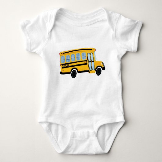 Cute School Bus Baby Bodysuit (Voorkant)