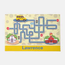 Cute School Bus Cartoon Maze Kinder