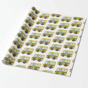 Cute School Bus Design Cadeaupapier