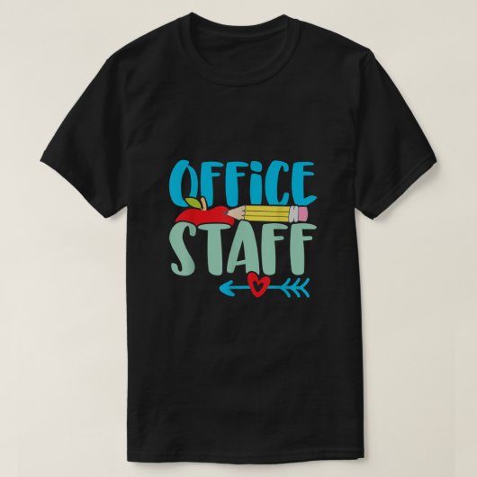 Cute School Front Kantoor Secretaris Admin App T-shirt (Design voorkant)