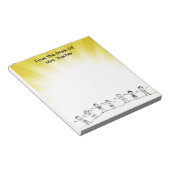 Cute School Kinder Teacher Notitieblok (Schuin)