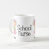 Cute School Nurse Koffiemok (Voorkant links)