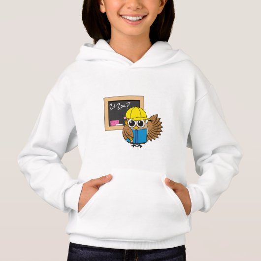 Cute School Student Owl Cartoon (Voorkant)