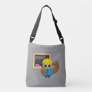 Cute School Student Owl Cartoon Crossbody Tas