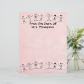 Cute School Teacher Letterhead Stationery (Staand voorkant)