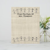Cute School Teacher Letterhead Stationery (Staand voorkant)