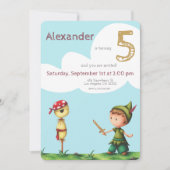 Cute Schrikbewaker Piraat Avontuur Kinderverjaarda Kaart (Voorkant)