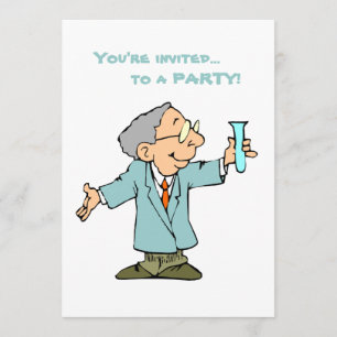 Cute Scientist in Lab Coat Kaart