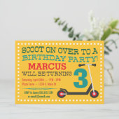 Cute Scooter Boys Invitations Anniversaire (Debout devant)