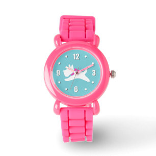 Cute Scottie Dog Uw achtergrondkleur Horloge