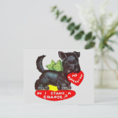 Cute  Scottie Dog Valentijn Briefkaart (Staand voorkant)