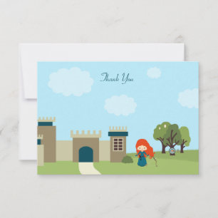 Cute scottish prinses meisjes verjaardag bedankt kaart