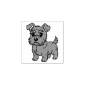 Cute Scottish Terrier Dog 1x1 Rubberstempel (Afrduk)