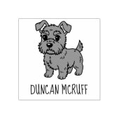 Cute Scottish Terrier Dog Custom Name Rubberstempel (Afrduk)