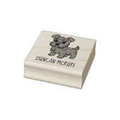 Cute Scottish Terrier Dog Custom Name Rubberstempel (Stempel)