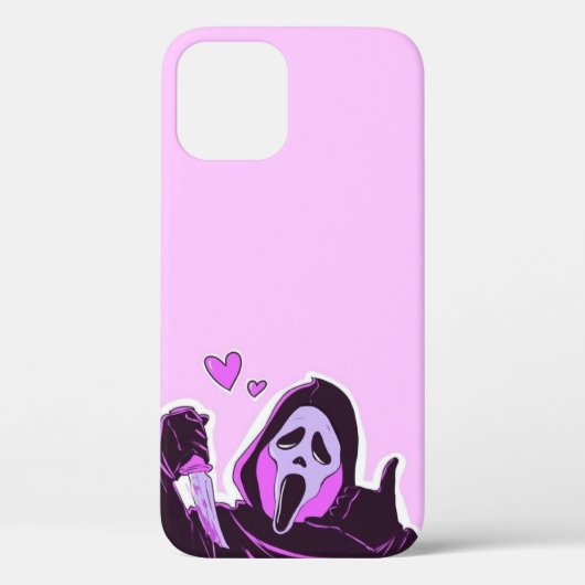Cute Scream Mask op Roze Achtergrond Case-Mate iPhone Case (Achterkant)