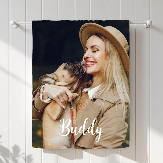 Cute Script huisdier foto Fleece Deken