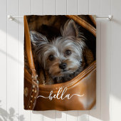Cute Script huisdier foto Fleece Deken