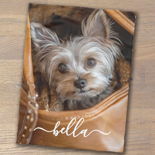 Cute Script huisdier foto Fleece Deken