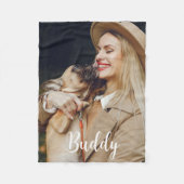 Cute Script huisdier foto Fleece Deken (Voorkant)