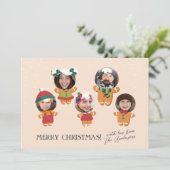 Cute Script & kerstontbijtfoto Foto Feestdagenkaart (Staand voorkant)
