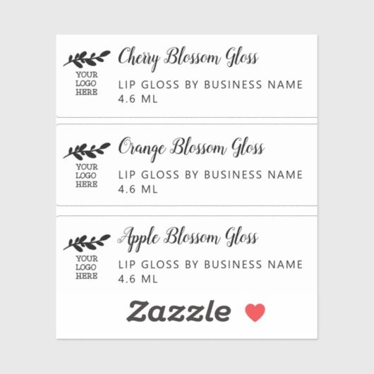 Cute Script met Logo Clean Lip Gloss Makeup Sticker (Vel)