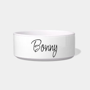 Cute script pet name aangepaste bowl voerbakje