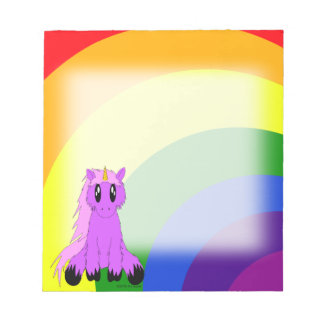 Cute Scruffy Unicorn Notitieblok (roze)