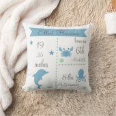 Cute Sea Animals Baby Boy Coussin (Couverture)