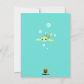 Cute Sea Turtle Invitation Anniversaire (Dos)