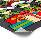 Cute Sea Turtle Le Ocean Christmas Tree Xmas Hat L Poster (Hoek)