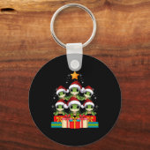 Cute Sea Turtle Le Ocean Christmas Tree Xmas Hat L Sleutelhanger (Voorkant)