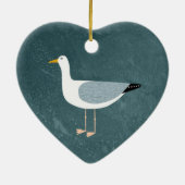 Cute Seagull Ceramic Ornament (Achterkant)