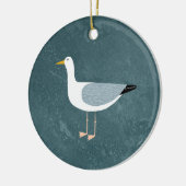 Cute Seagull Keramisch Ornament (Links)