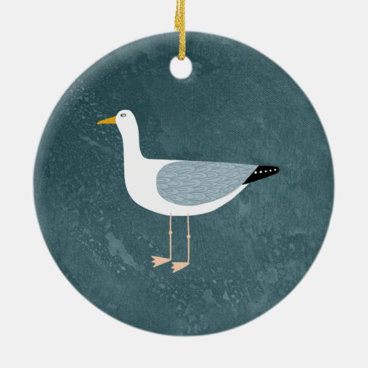 Cute Seagull Keramisch Ornament (Achterkant)