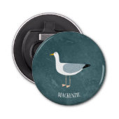 Cute Seagull Name Button Flesopener (Voorkant)