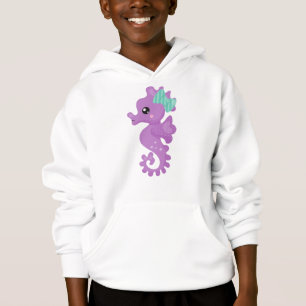 Cute Seahorse, Paarse Seahorse, Ribbon, sterren